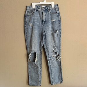 PacSun High Rise Distressed Light Blue Jeans
